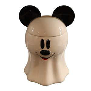 Disney Zrike Mickey Mouse Ghost Cookie Jar Canister Halloween NEW